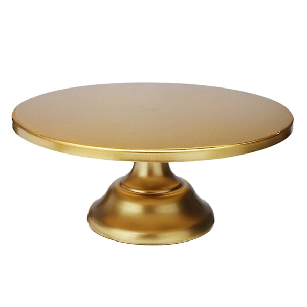 12 tommer Jern Rund Kageopsats Kagefad Fod Dessert Holder Bryllup Fødselsdagsfest-Guld-hao