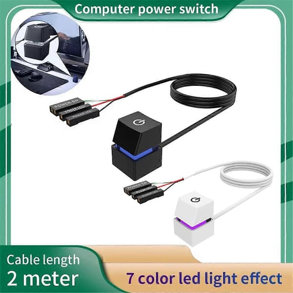 Datamaskin Desktop Bryter Fargerik LED PC Hovedkort A