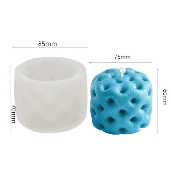 Lysform, 3D Mini Sofa Lys Silikoneform, DIY Aromaterapi Håndværk Fremstilling Form (85X70mm)