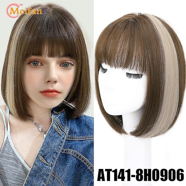 Meifan Syntetisk Kort Bob Cosplay Anime Peruk Med Lugg För at141-8h0906