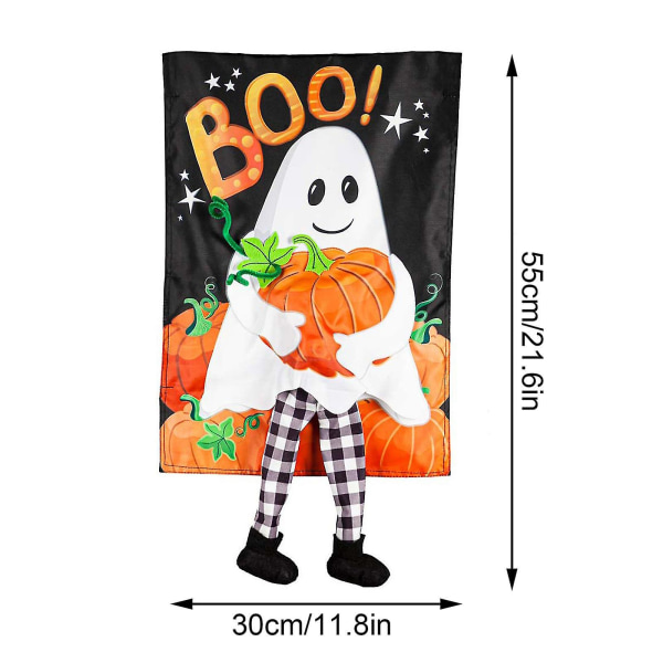 Pumpkin Ghost Banner, Personlig Creative Pumpkin Imps Trädgårdsdekorationsbanner, Halloween utomhusdekoration