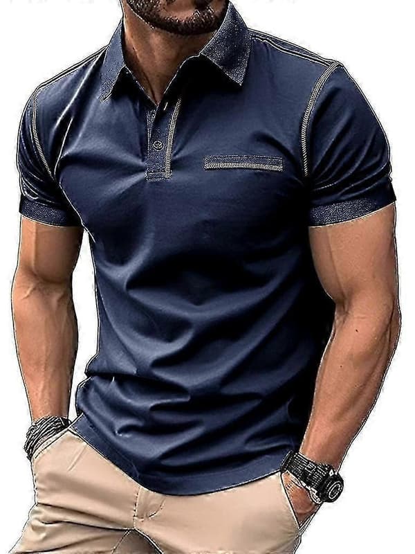 Kortermet herreklær Dark Blue S