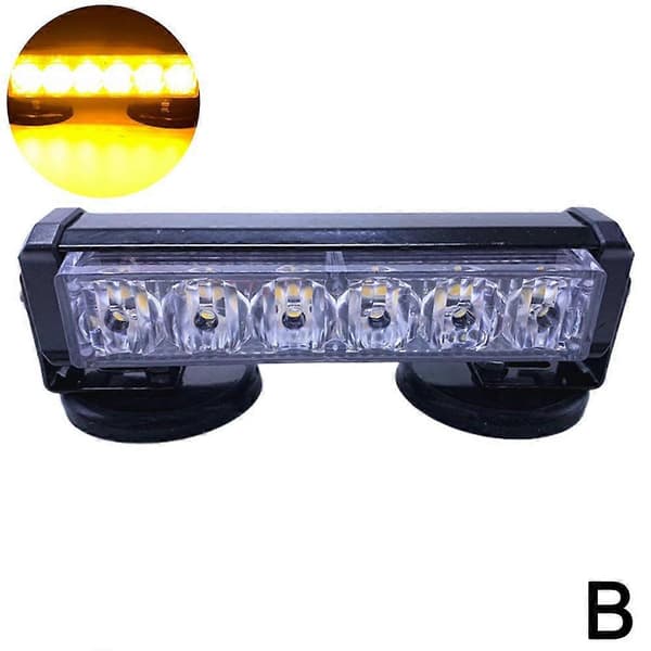 Bil sterkt magnetisk blitslys, evig stjernelys LED-lysstang fjernkontroll Gul Basic