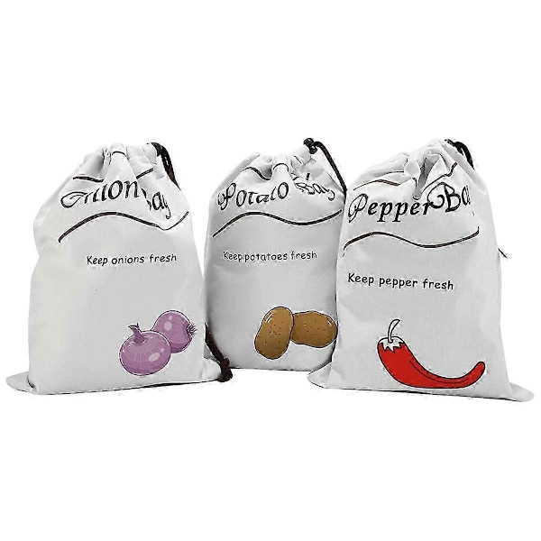 Potatis- och lökförvaringspåse Dragskopåse Lök Potatis Paprika Förvaringspåse Dragsko Fräschörpåse Shoppingväska