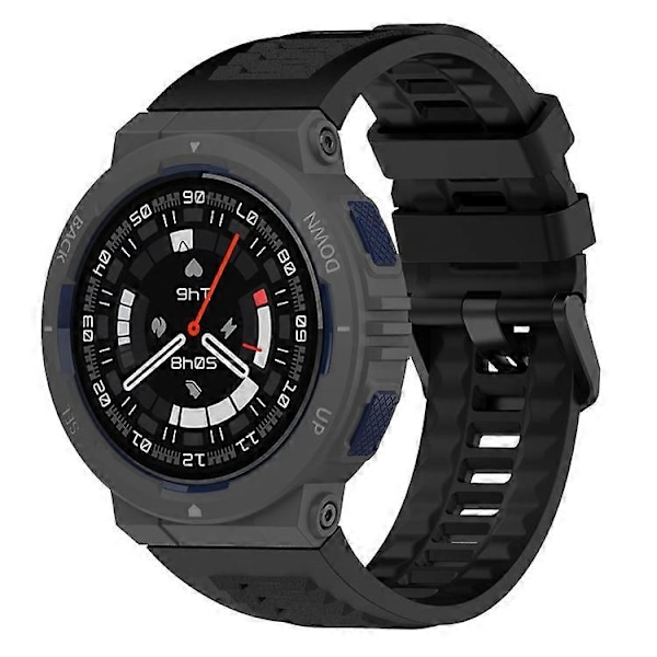 Kompatibel med Huami Amazfit Active Edge A2212 Udskiftningsarmbånd Blød Silikone Urrem Black