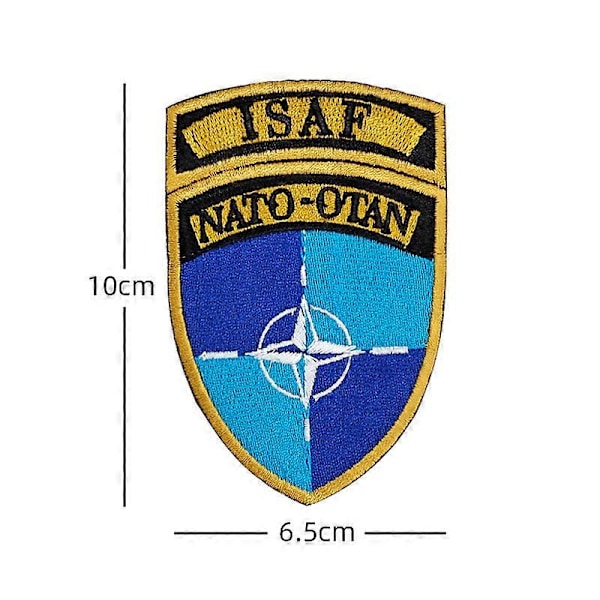 10-pakning NATO-flagg Stoffmerke Broderte Merker Borrelås3