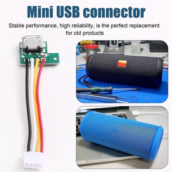 For Flip 2 Flip2 Bluetooth Høyttaler Mini Micro-USB Kontakt Jack Ladeport Lader Socket Board Plugg Dock Hunn