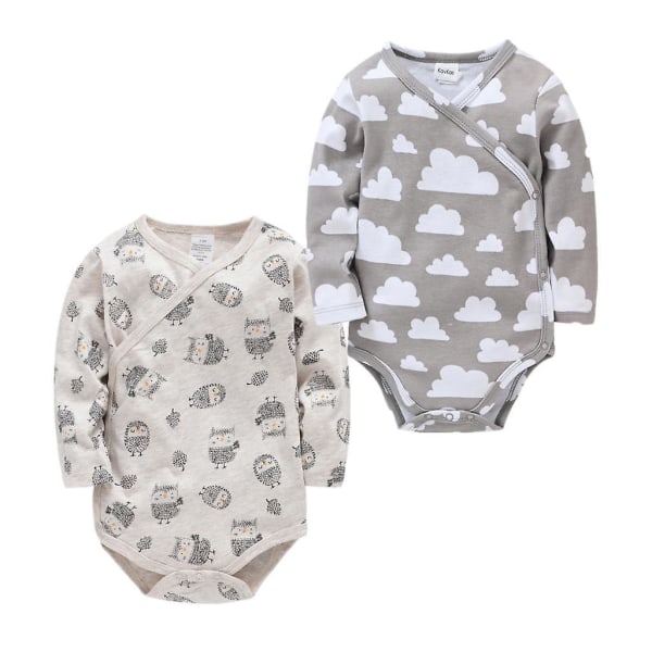 Beibei pyjama puhdasta puuvillaa pehmeä 0-12m baby pyjama 2/3/4 kpl Auburn 9-12M