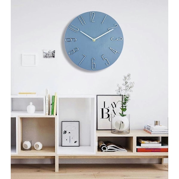 30 cm Væg Ur - Stille og Lydløs, Letlæselig til Hjemmet, Kontoret, Klasseværelset, Skolen - Nordisk M