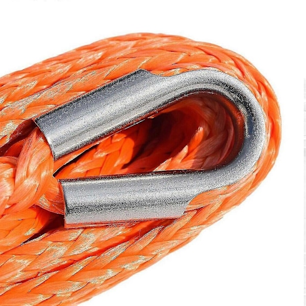 Syntetisk spilwire, Orange 1/4 X 50ft Syntetisk spilwire line kabel til ATV UTV SUV lastbil båd W-Yvan