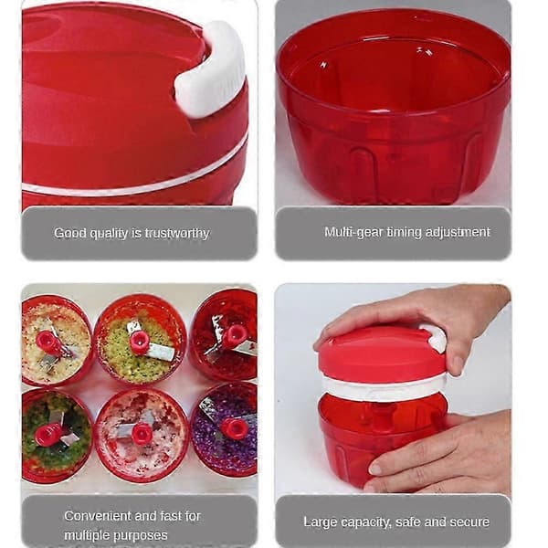 Tupperware Chef Turbo-chef Rød Kompatibel Med D158 Løkhakker Speedy Boy Løkkutter Leveling