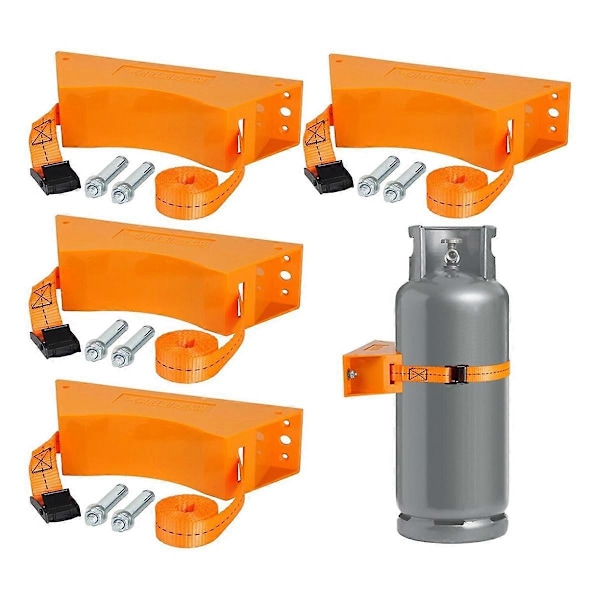 4-delt Propan Tank Holder, Cylinder Holder, Propan Tank Holder, 4-12 tommer, til Montering af Forskellige Cylindre C