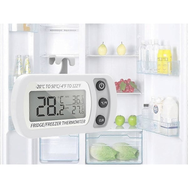 Vejrstation, Indendørs/Udendørs Digital Hygrometer Termometer Ur Fugtighedsmåler Monitor