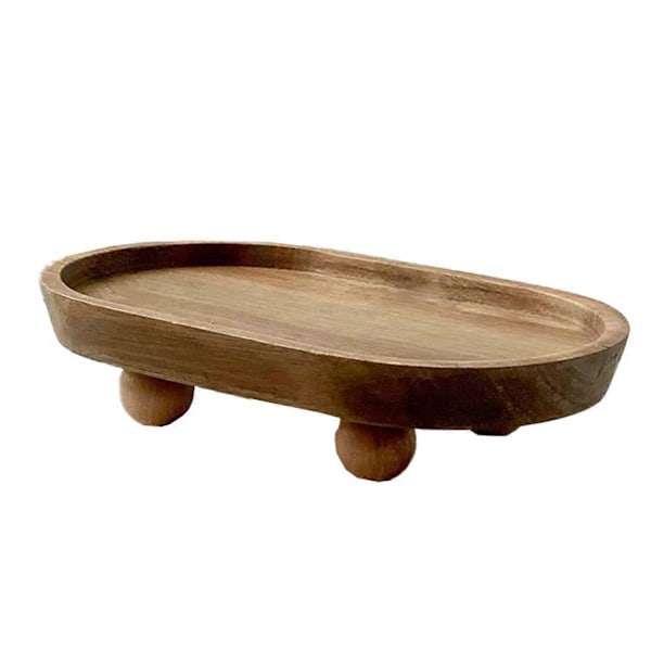 Trebrett Kake Desserttallerken Aromaterapi Ornamenter Brett, Oval