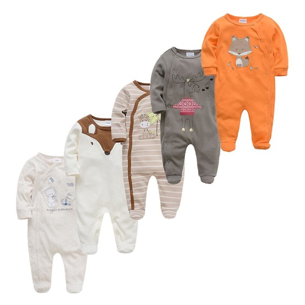 Forår Babytøj Pyjamas Piger Drenge Jumpsuit 189% Bomuld Åndbar Blød Jumpsuit Pink 3-6M