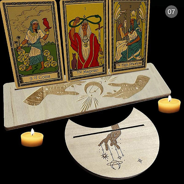 2/4 kpl puinen tarot-korttiteline noitien ennustustyökalujen esittelyteline alttarille N7