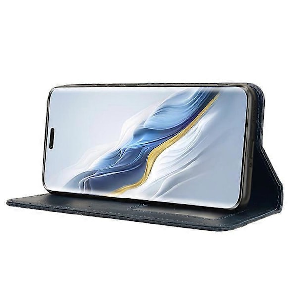 Kompatibel med Honor Magic6 Pro 5G Etui Magnetisk Præget Mosaik Kant Telefonpung Cover Blue