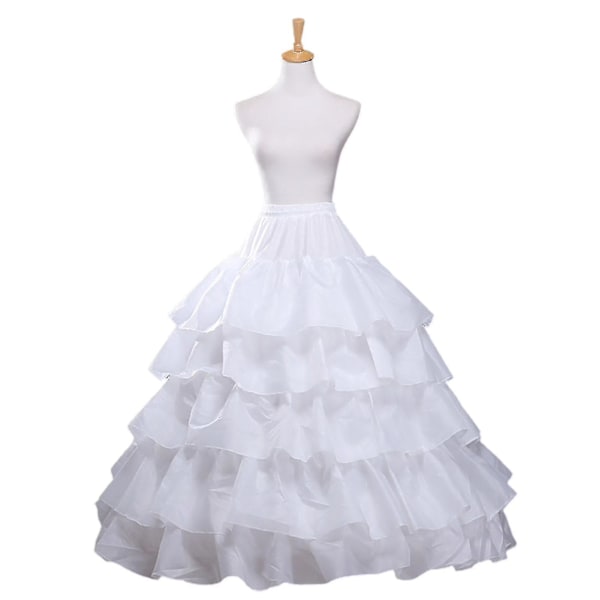 Bröllop Underkjol Brud Tyllkjol Utan Ringar Crinoline Halv Ip Bal Underkjol Fancy Kjol C