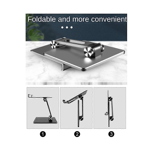 Tabletstativ i aluminiumslegering, egnet for iPad, høy vinkeljustering, multifunksjonelt skrivebordsstativ for nettbrett