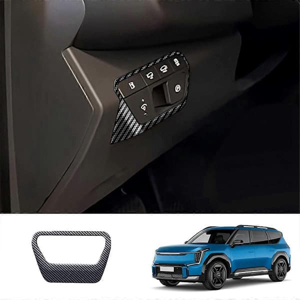 Køretøjs Forlygtejusteringsswitch Trim Panel til EV9 2023 2024 Multifunktionsknap Trim Sticker Inte