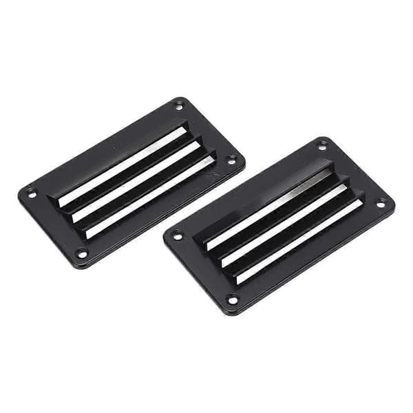Husbil Luftventil Lamell ABS Material Badrum Kök Kontor Ventilationsgaller 2pcs black