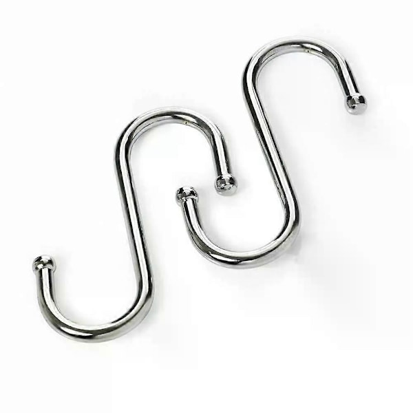 10/20/50 stk. S-kroker, kjøkkenkroker, slakterkroker, metallkroker, rustfrie stålkroker, S-form
