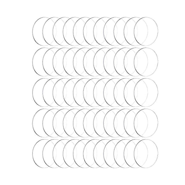 60 Stykker Gennemsigtige Akryl Cirkelskiver Tykke Runde Akrylplader Akryl Cirkelskive Ornament