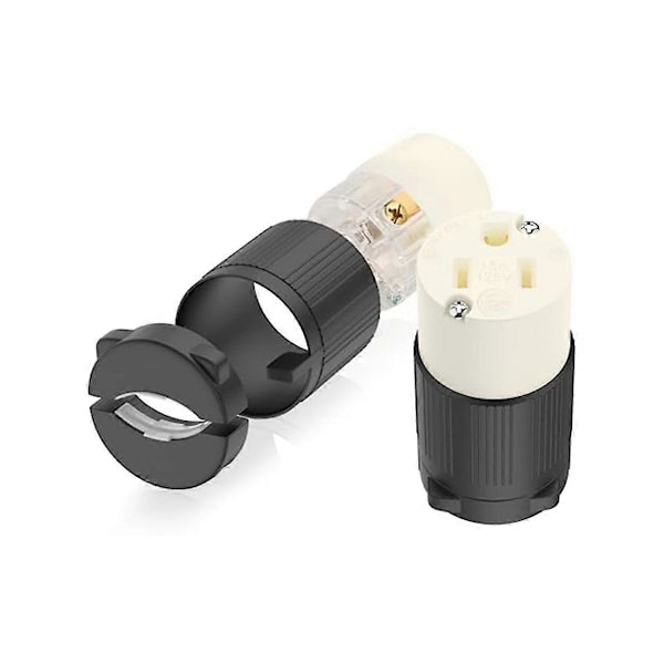 2-pakning NEMA 5-15R Ledningskontakt Uttak Hunnplugg Erstatningsledning Uttak 15 Amp 125
