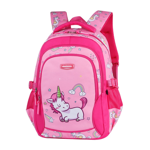 Sopii luokille 1-9 lapsille Ortopedinen koululaukku pojille tytöille koululaukku tytöille vedenpitävä Small Pink