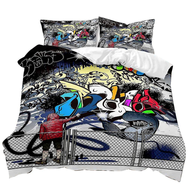 Hip Hop Serie Dynetrekk Hjemmetekstil Tredelt Sett Q A 228*228three-piece set