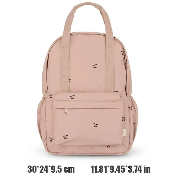 Lasten koululaukku retrotyyli pojille tytöille cherry mini