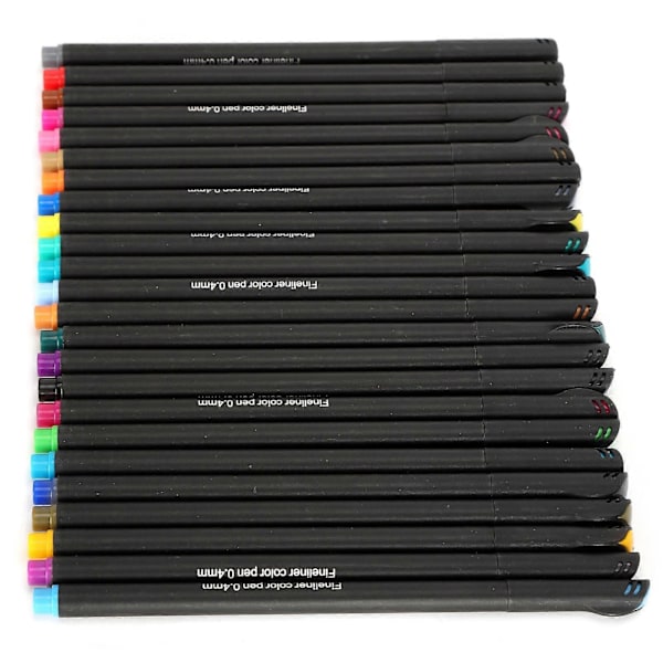 24 st Hook Line Pen Färgglada Fiber Handmålade Akvarell Skiss Ritning Tillbehör
