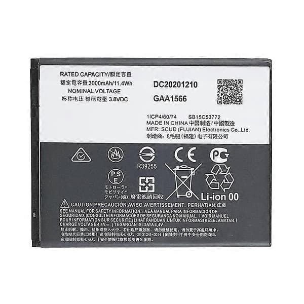 3.85V 3000mAh Batteri Erstatning (Kode: KC40) Kompatibel For Motorola Moto E6 Plus/E6s (2019)