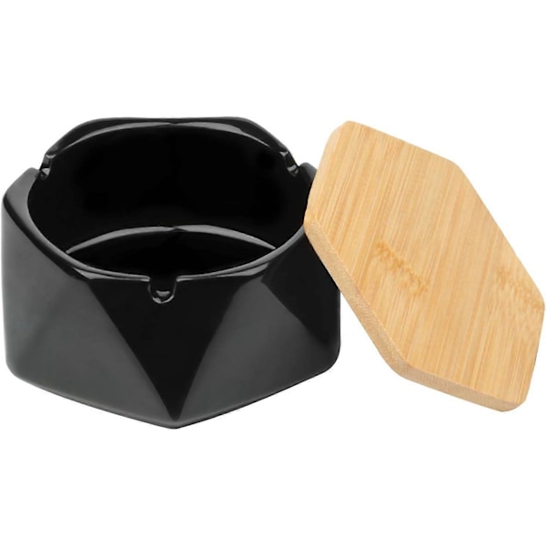 Keramisk Askkopp, Vindtät Geometrisk Keramisk Askkopp, för Utomhusbruk, Hem, Kontor, Bar, Café, Dekoration