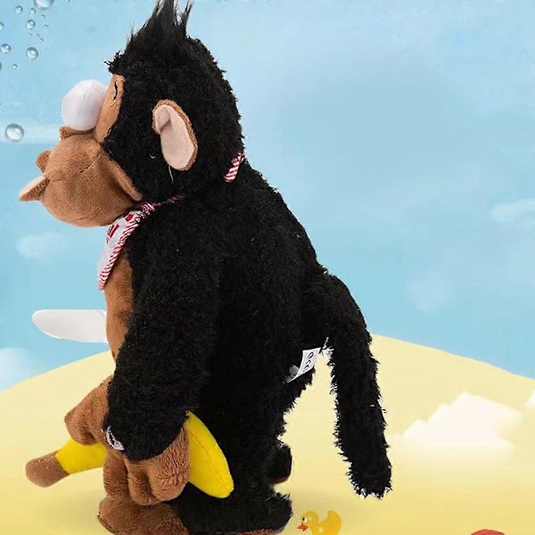 Elektrisk Plysjgorilla Gråtende Gorilla Spiser Banan Magnetisk Kontroll Ape Banan Gorilla Morsom Leke