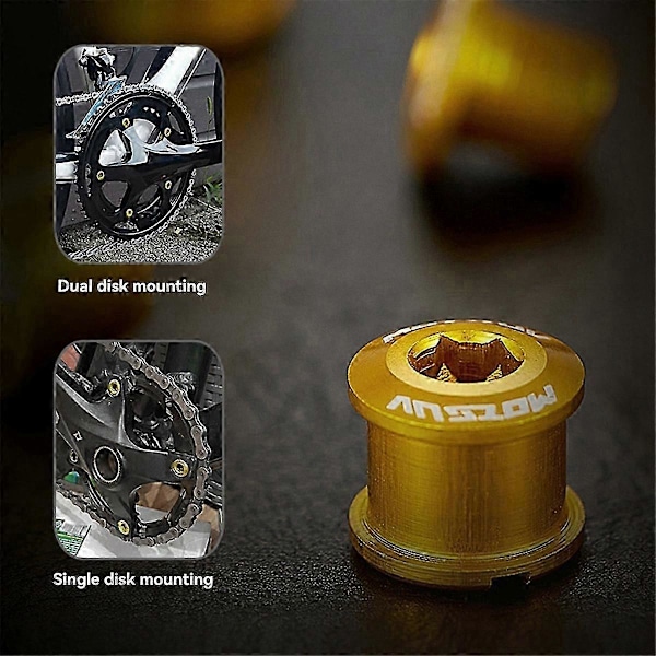 Mountainbike Skivbroms Enkelväxlad Kedjekrans Aluminiumlegering Färgad Tandkrans Skruv Demonteringsverktyg Set Blå A