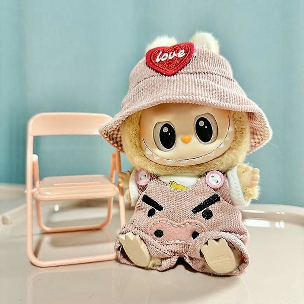 Mini pehmolelunuken vaatteet asusteet Korea Kpop Exo Labubu V1 V2 Idol-nukeille Hanhi Dinosaurus Macaron vaatelahja 16
