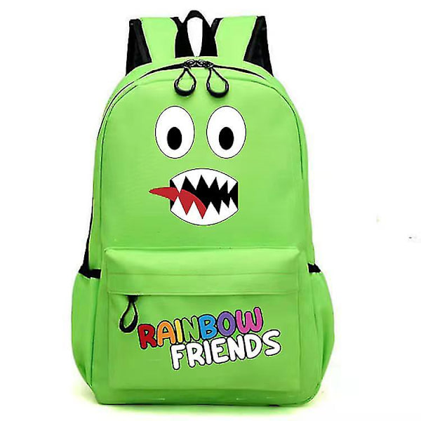Rainbow Friends Skolväska Pojke Ryggsäck Flicka Bokväska Barn Present green