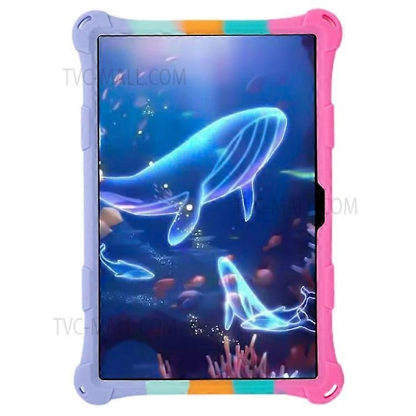 Kompatibel med Galaxy Tab A8 10.5 (2021) Fidget Sensorisk Silikon Boble Angst Stress Reduserende Leker Anti-skli Tekstur Nettbrettdeksel Pink