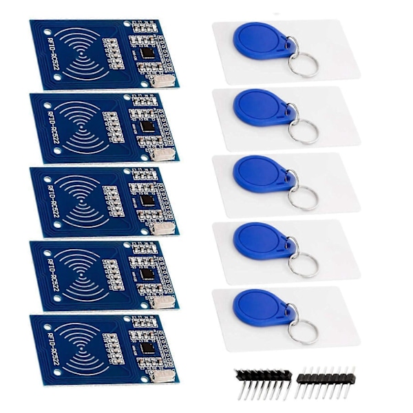 RFID Kit RC522 med läsare, chip och kort 13.56 MHz SPI med för och för