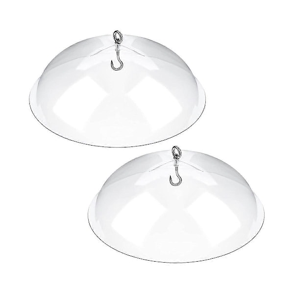 2-pack Fågelfoder Skyddskåpa, Kupol Skyddskupol, Regnskydd för Hängande Fågelfoder