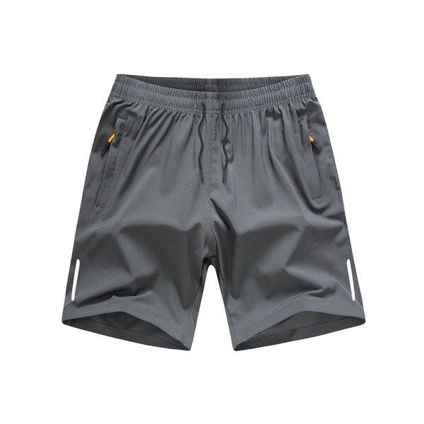 Herr Casual Strand Ice Silk Cool Andningsbara Elastiska Slim Snabbtorkande Shorts Stor Storlek Gray XL