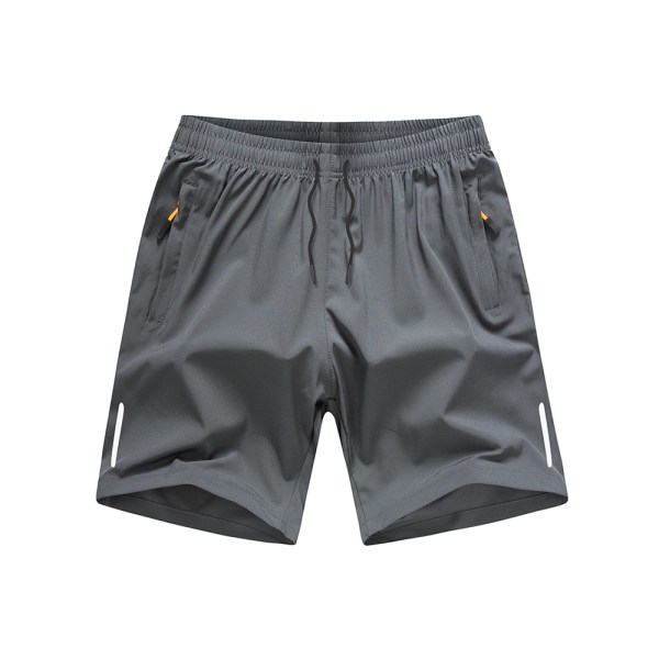 Mænds Casual Beach Ice Silk Cool åndbar Elastisk Slank Hurtigtørrende shorts Stor størrelse Gray XXXL