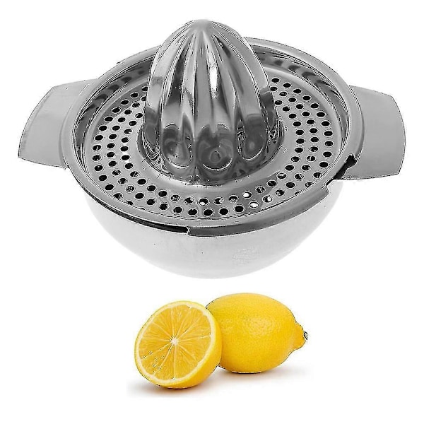 Manuel frugtpresser i rustfrit stål citruspresser manuel frugtpresser sølv