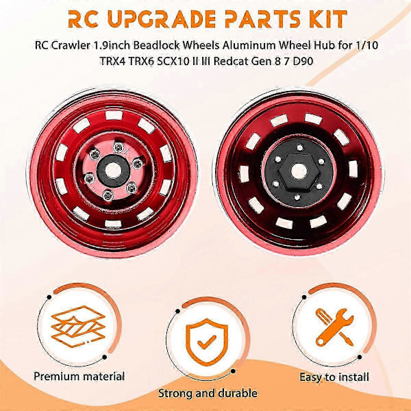 RC Crawler 1.9 tuuman Beadlock Vanteet Alumiinivannenapa 1/10 TRX4 TRX6 Axial SCX10 II III Redcat Gen 8 7 D90