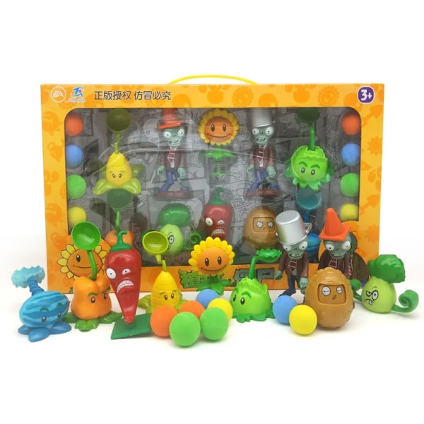 Stora Äkta Plants vs. Zombie Leksaker 2 Komplett Uppsättning Pojkar Mjuka Silikon Anime Figur Barn Dockor Jul Födelsedagspresenter C No box