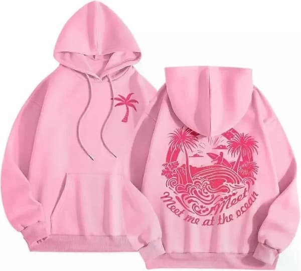 Pal -m/Pu- ff /Hettegensere%For tenåringsjenter Sommerfugltrykk Oversized%Pullover Genser S