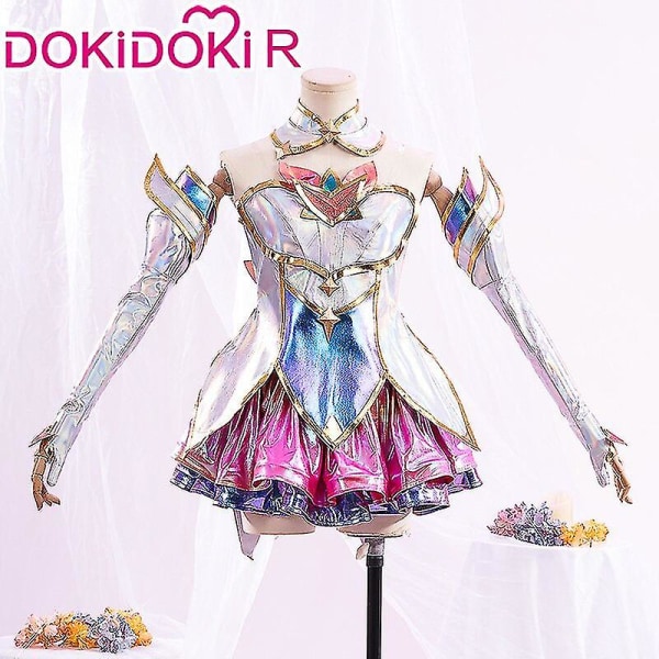 Nopea toimitus Dokidoki-r Peli Lol Cosplay League Of Legends Kaisa Star Guardian -asu Star Guardian Kaisa -asu Cosplay-peruukki Plus-koko Costume M