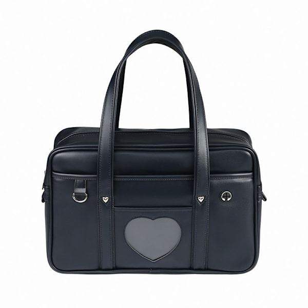 Japansk Lolita Hjerte JK Skoleuniform Taske PU Håndtaske Anime Skuldertaske Dark Blue