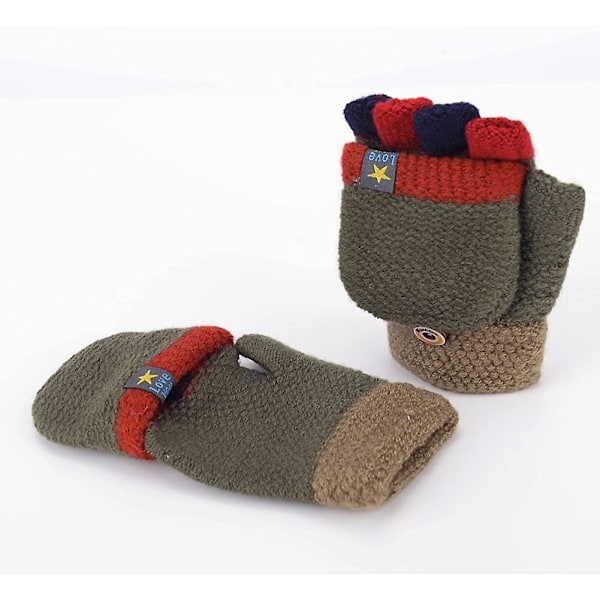 Strikkede Halvfingerhandsker Unisex Varme Handsker Til Piger
